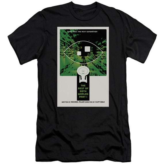 Star Trek Tng Season 3 Episode 26 Premium Canvas Adult Slim Fit 30/1 T-Shirt Black