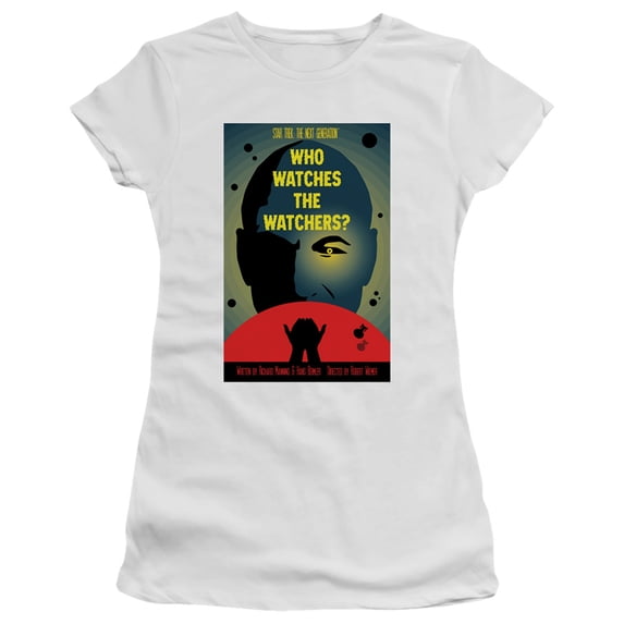 Star Trek Tng Season 3 Episode 4 Junior Women's Sheer T-Shirt White