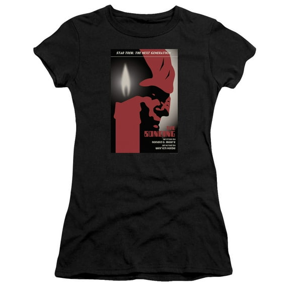 Star Trek Tng Season 3 Episode 5 Junior Women's Sheer T-Shirt Black