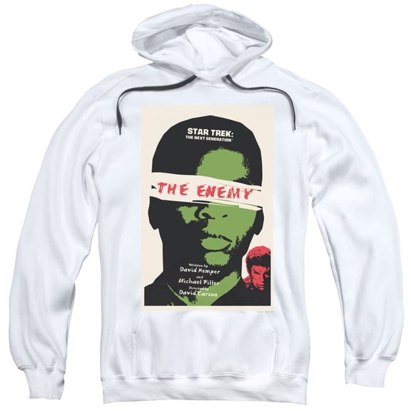 Star Trek Tng Season 3 Episode 7 Adult Pullover Hoodie Sweatshirt White