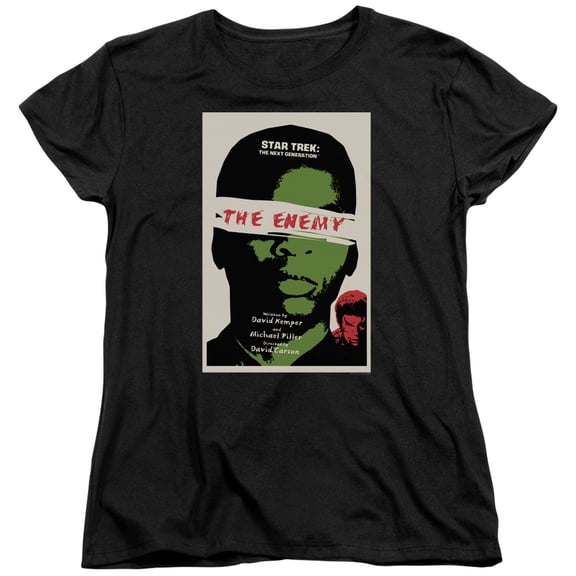 Star Trek Tng Season 3 Episode 7 Women's T-Shirt Black