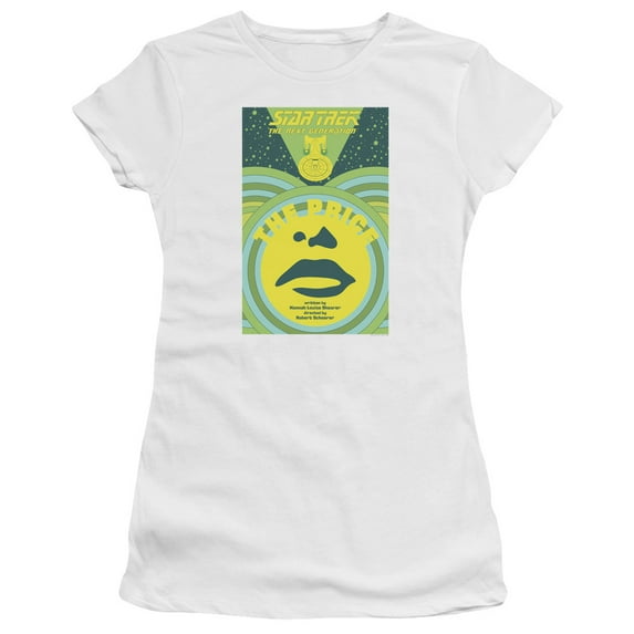 Star Trek Tng Season 3 Episode 8 Junior Women's Sheer T-Shirt White