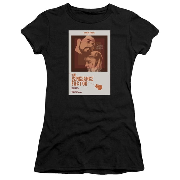 Star Trek Tng Season 3 Episode 9 Junior Women's Sheer T-Shirt Black