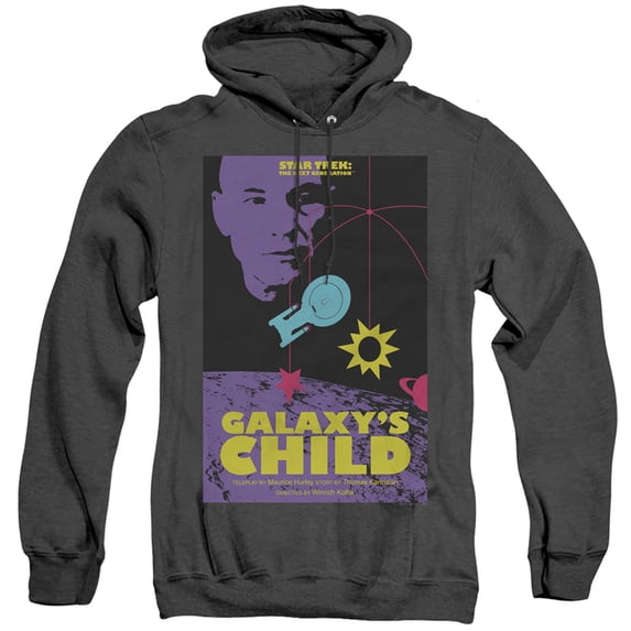Star Trek Tng Season 4 Episode 16 Adult Heather Hoodie Sweatshirt Black