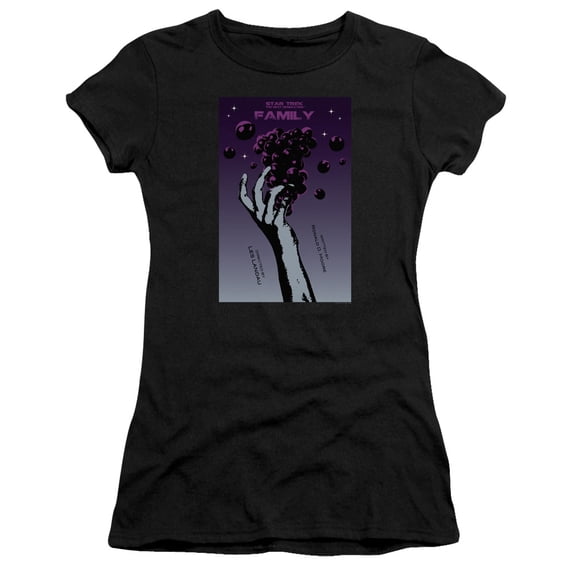 Star Trek Tng Season 4 Episode 2 Junior Women's Sheer T-Shirt Black