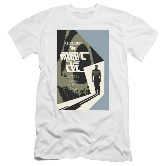 Star Trek Tng Season 4 Episode 24 Premium Canvas Adult Slim Fit 30/1 T-Shirt White