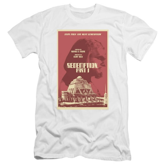 Star Trek Tng Season 4 Episode 26 Premium Canvas Adult Slim Fit 30/1 T-Shirt White