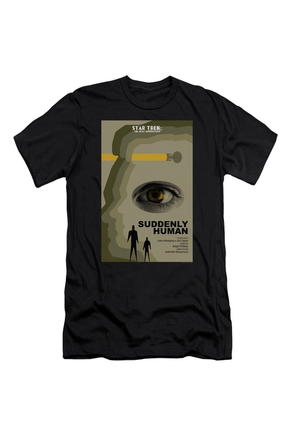 Star Trek Tng Season 4 Episode 4 Premium Canvas Adult Slim Fit 30/1 T-Shirt Black