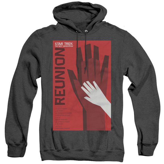 Star Trek Tng Season 4 Episode 7 Adult Heather Hoodie Sweatshirt Black