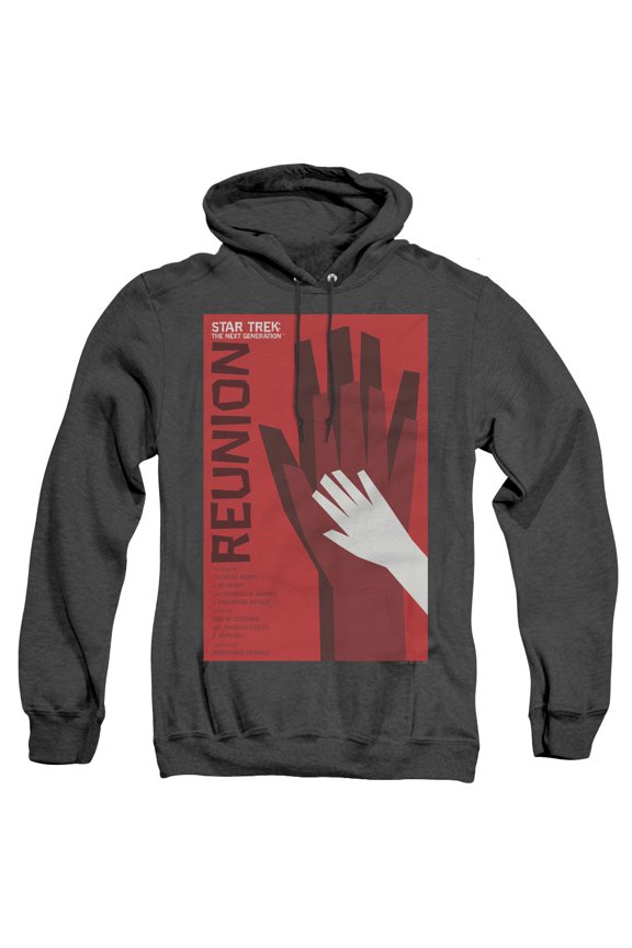 Star Trek Tng Season 4 Episode 7 Adult Heather Hoodie Sweatshirt Black