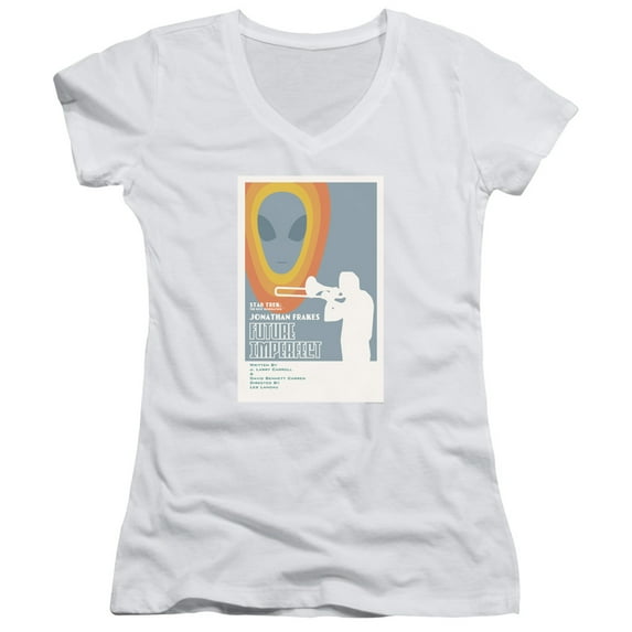 Star Trek Tng Season 4 Episode 8 Junior Women's V-Neck T-Shirt White