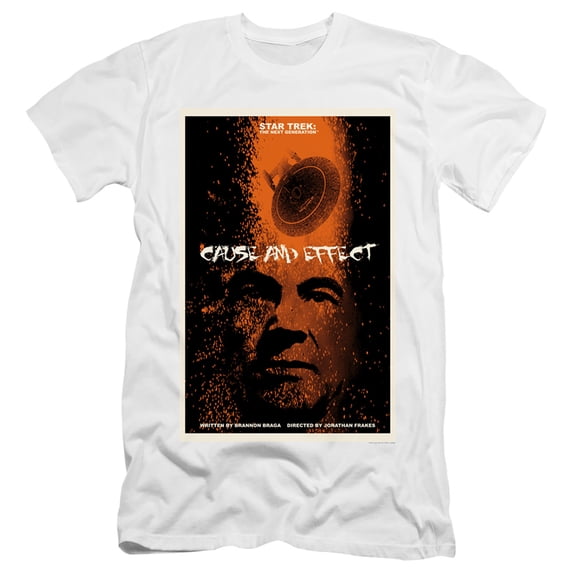 Star Trek Tng Season 5 Episode 18 Premium Canvas Adult Slim Fit 30/1 T-Shirt White