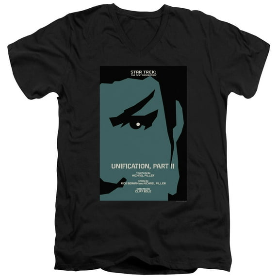 Star Trek Tng Season 5 Episode 8 Adult V-Neck 30/1 T-Shirt Black