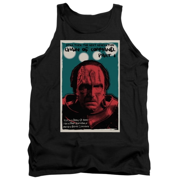 Trevco CBS2151B-TK-2 Star Trek & Tng Season 6 Episode 10 Adult Cotton Tank Top, Black - Medium