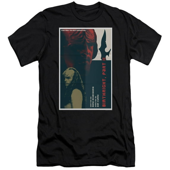 Star Trek Tng Season 6 Episode 17 Premium Canvas Adult Slim Fit 30/1 T-Shirt Black