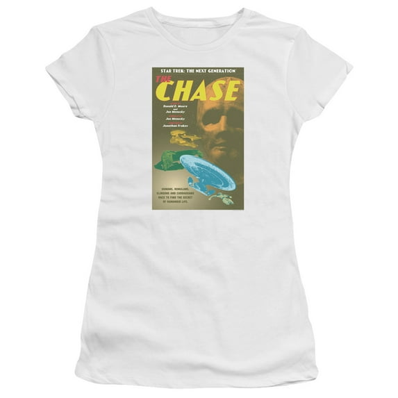 Star Trek Tng Season 6 Episode 20 Junior Women's Sheer T-Shirt White