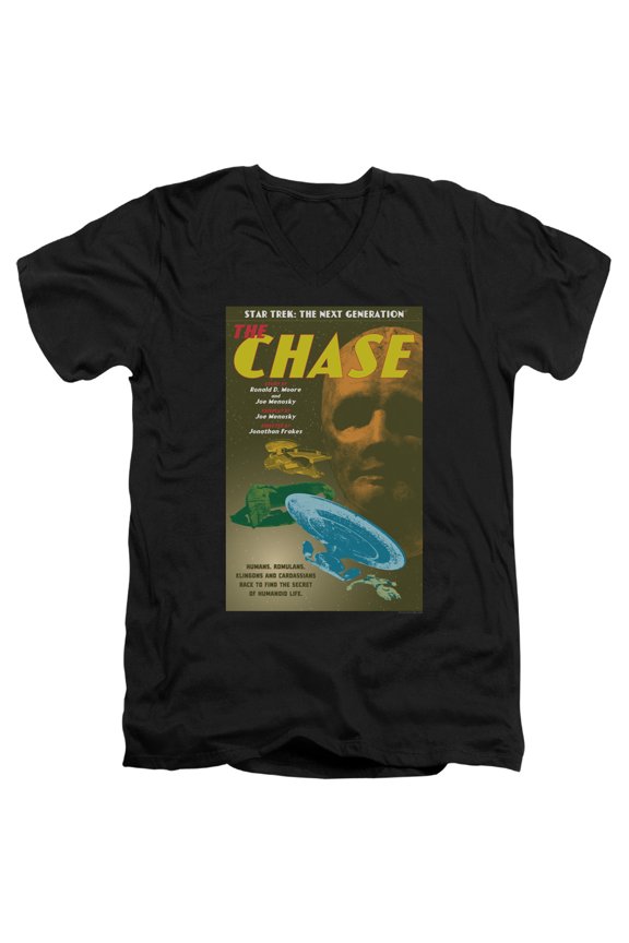 Star Trek - Tng Season 6 Episode 20 - Slim Fit V Neck Shirt - Medium