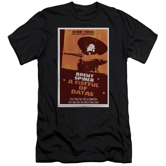 Star Trek Tng Season 6 Episode 8 Premium Canvas Adult Slim Fit 30/1 T-Shirt Black