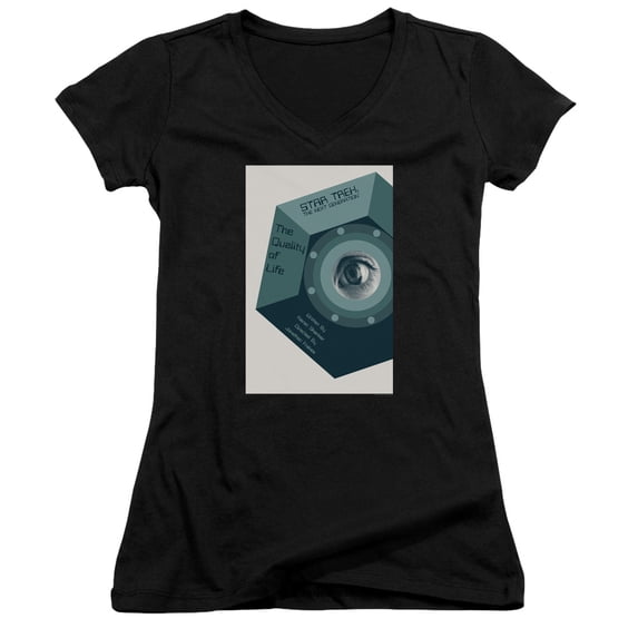 Star Trek Tng Season 6 Episode 9 Junior Women's V-Neck T-Shirt Black