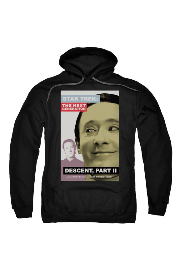 Star Trek Tng Season 7 Episode 1 Adult Pullover Hoodie Sweatshirt Black