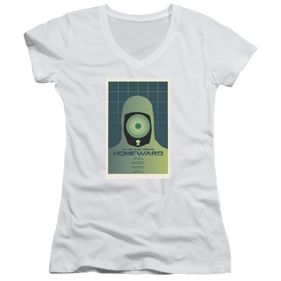 Star Trek Tng Season 7 Episode 13 Junior Women's V-Neck T-Shirt White