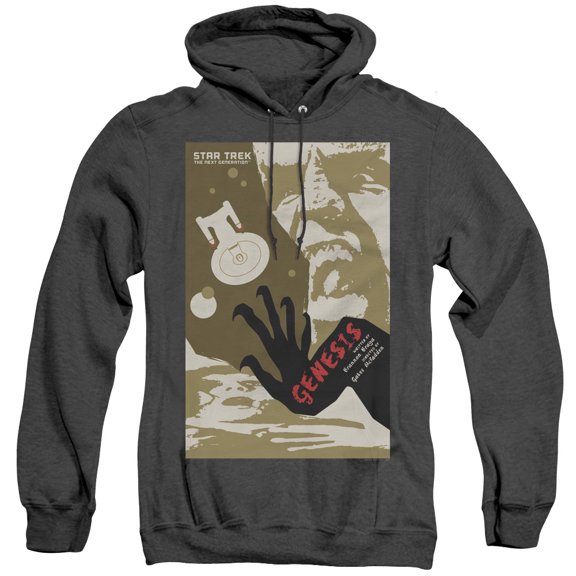 Star Trek Tng Season 7 Episode 19 Adult Heather Hoodie Sweatshirt Black