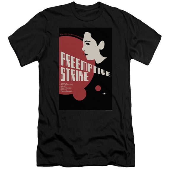 Star Trek Tng Season 7 Episode 24 Premium Canvas Adult Slim Fit 30/1 T-Shirt Black