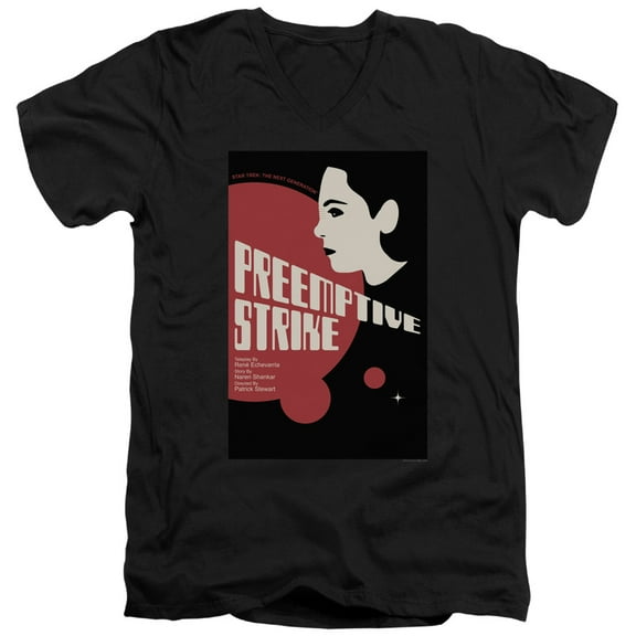 Star Trek - Tng Season 7 Episode 24 - Slim Fit V Neck Shirt - Small