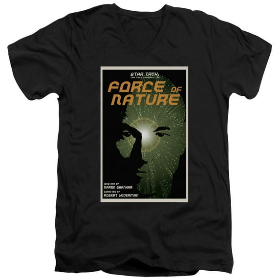 Star Trek - Tng Season 7 Episode 9 - Slim Fit V Neck Shirt - X-Large