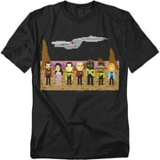 TREVCO Star Trek Men's Tng Trexel Crew T-shirt Large Black