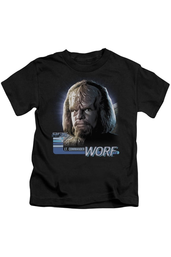 Star Trek Tng Worf Youth 18/1 T-Shirt Black