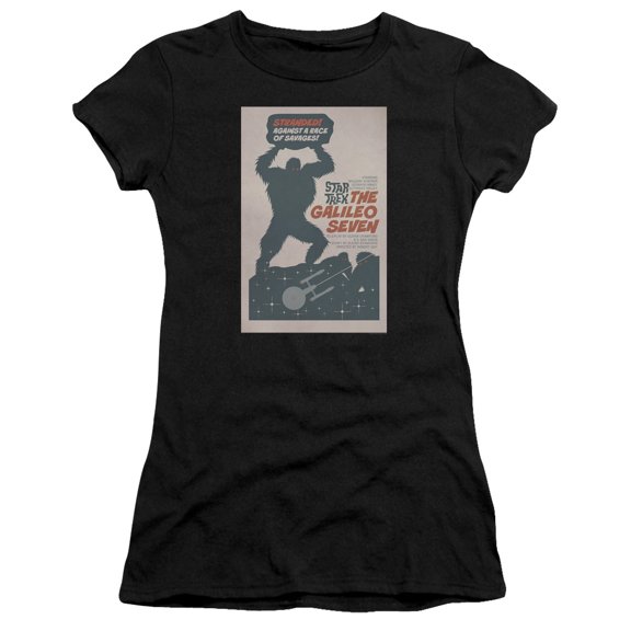 Star Trek Tos Episode 16 Junior Women's Sheer T-Shirt Black