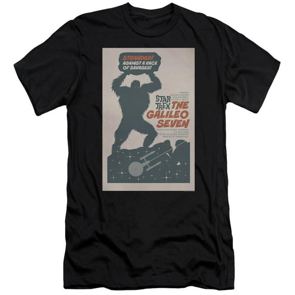 Star Trek Tos Episode 16 Premium Canvas Adult Slim Fit 30/1 T-Shirt Black