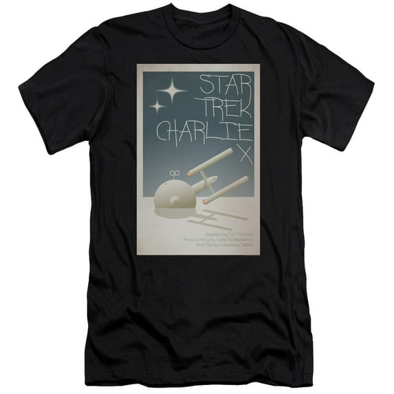 Star Trek Tos Episode 2 Premium Canvas Adult Slim Fit 30/1 T-Shirt Black