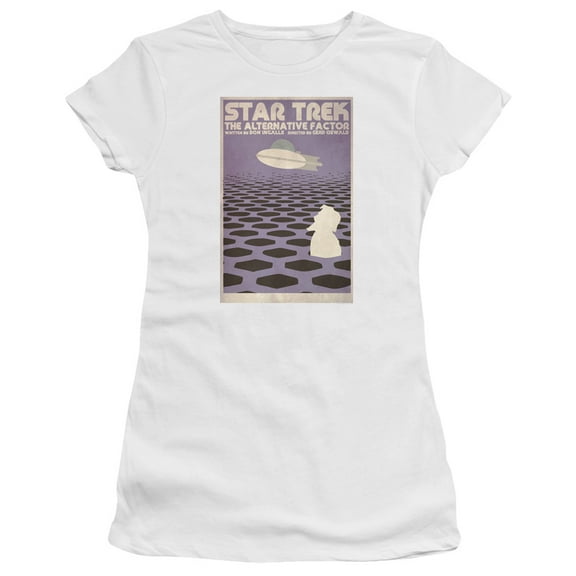 Star Trek Tos Episode 27 Junior Women's Sheer T-Shirt White