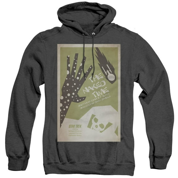 Star Trek Tos Episode 4 Adult Heather Hoodie Sweatshirt Black