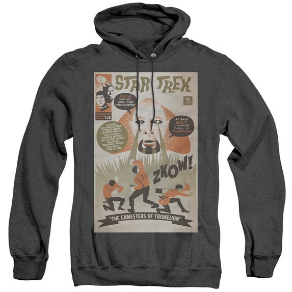 Star Trek Tos Episode 45 Adult Heather Hoodie Sweatshirt Black
