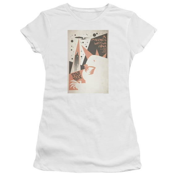 Star Trek Tos Episode 48 Junior Women's Sheer T-Shirt White