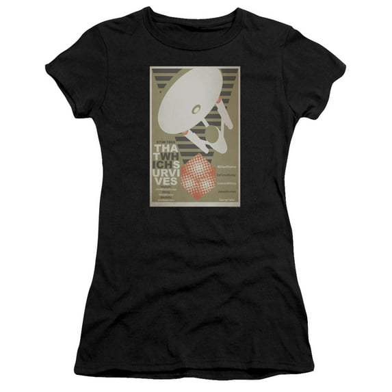 Star Trek Tos Episode 72 Junior Women's Sheer T-Shirt Black