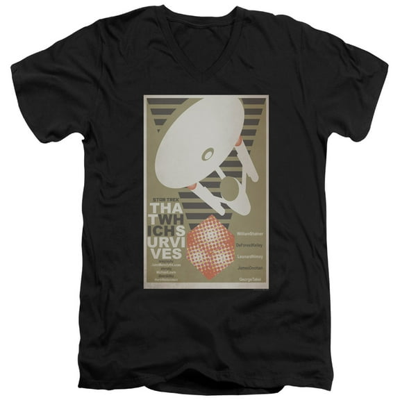 Star Trek - Tos Episode 72 - Slim Fit V Neck Shirt - Large