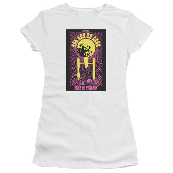 Star Trek Tos Episode 75 Junior Women's Sheer T-Shirt White