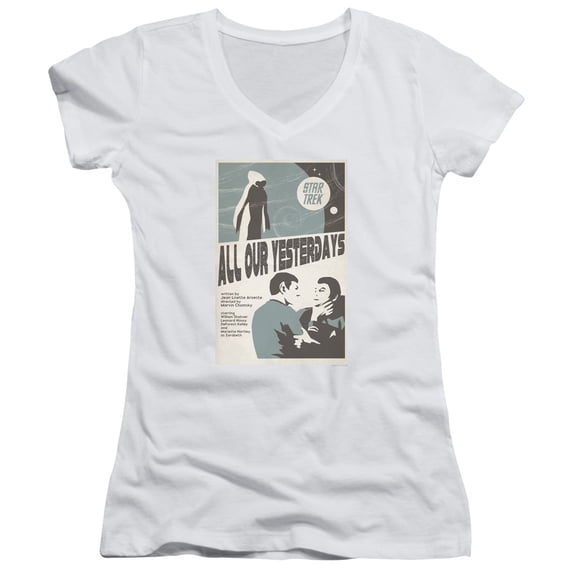 Star Trek Tos Episode 78 Junior Women's V-Neck T-Shirt White