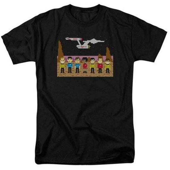 Star Trek-Tos Trexel Crew - Short Sleeve Adult 18-1 Tee - Black, Extra Large