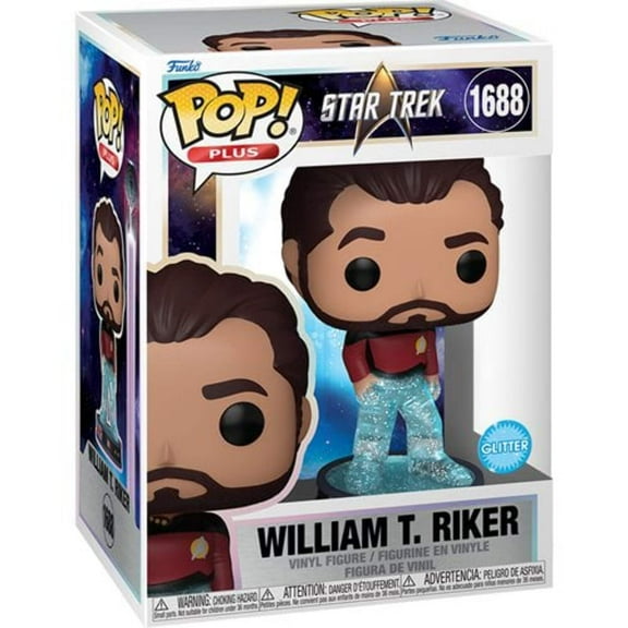Star Trek Transporter William T. Riker Glitter Funko Pop! Vinyl Figure Plus #1688