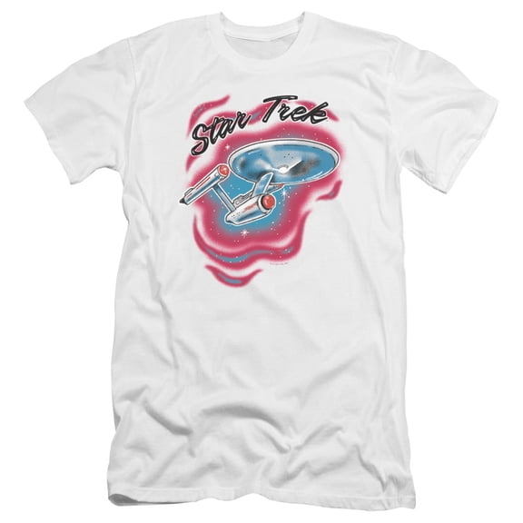 Star Trek - Trek Airbrush - Premium Slim Fit Short Sleeve Shirt - Medium