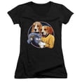 thumbnail image 1 of Star Trek Trek Dogs Junior Women's V-Neck T-Shirt Black, 1 of 1