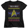 thumbnail image 1 of Star Trek Trek The Halls Ugly Christmas Women's T Shirt, 1 of 5