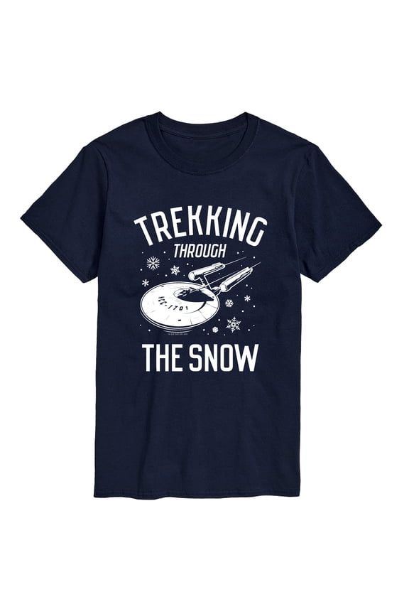 - Trekking Through the Snow - Men's Short Sleeve Graphic T-Shirt