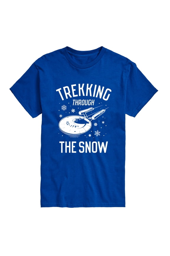 - Trekking Through the Snow - Men's Short Sleeve Graphic T-Shirt