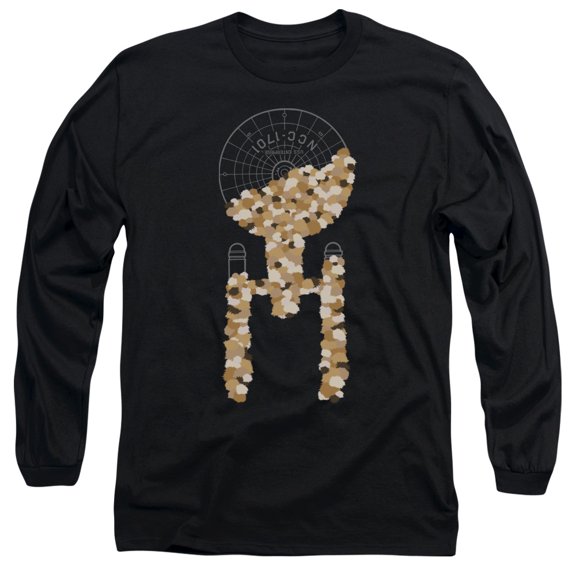 Star Trek Tribble Takeover Long Sleeve Adult 18/1 T-Shirt Black